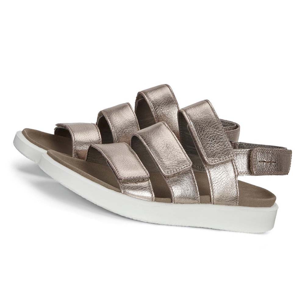 Ecco Flowt Platta Sandaler Dam Silver | SE 179HAP